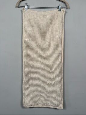 Boll & Branch Organic Cotton Waffle Lumbar Accent Pillow Cover 14"x34" Cream